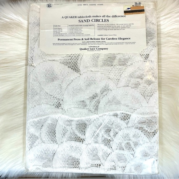 NWT Quaker Lace White Tablecloth - Picture 2 of 6